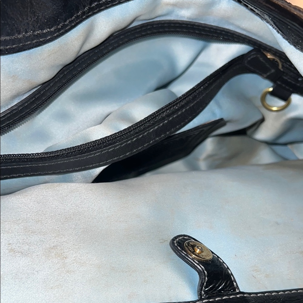 Coach Kisslock Canvas and Patent Leather Black Purse - Picture 5 of 8